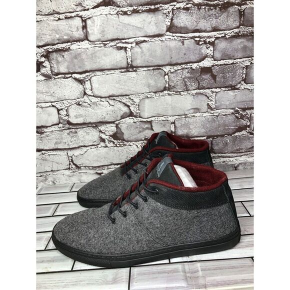 Baabuk Sky Wooler Gray High Top Wool Fabric Sneakers Shoes Men’s Sz 42EU/9M US - Picture 1 of 16